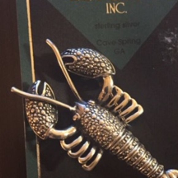 Elysium Inc  Sterling Silver Lobster Brooch - Picture 1 of 3